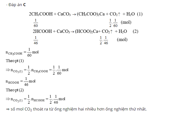 hinh-anh-cho-1-gam-axit-axetic-vao-ong-nghiem-thu-nhat-va-1-gam-axit-fomic-vao-ong-nghiem-thu-hai-sau-do-cho-vao-ca-hai-ong-nghiem-tren-mot-luong-du-bot-caco3-den-khi-phan-ung-xay-ra-hoan-toan-thi-the-tich-khi-co2-thu-duoc-do-o-cung-dieu-kien-thoat-ra-a-tu-hai-ong-nghiem-la-bang-nhau-b-tu-ong-nghiem-thu-nhat-nhieu-hon-ong-nghiem-thu-hai--c-tu-ong-nghiem-thu-hai-nhieu-hon-ong-nghiem-thu-nhat-d-tu-moi-ong-nghiem-deu-lon-hon-224-lit-dktc-3863-0